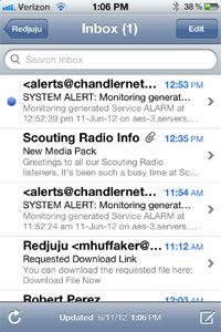 GroupWise on iPhone - Demo Inbox List GroupWise on iPhone - Demo Inbox List