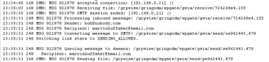 GWIA Log File Shows Relay was Allowed